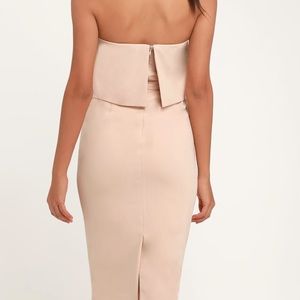 Lulus Strapless Midi Dress